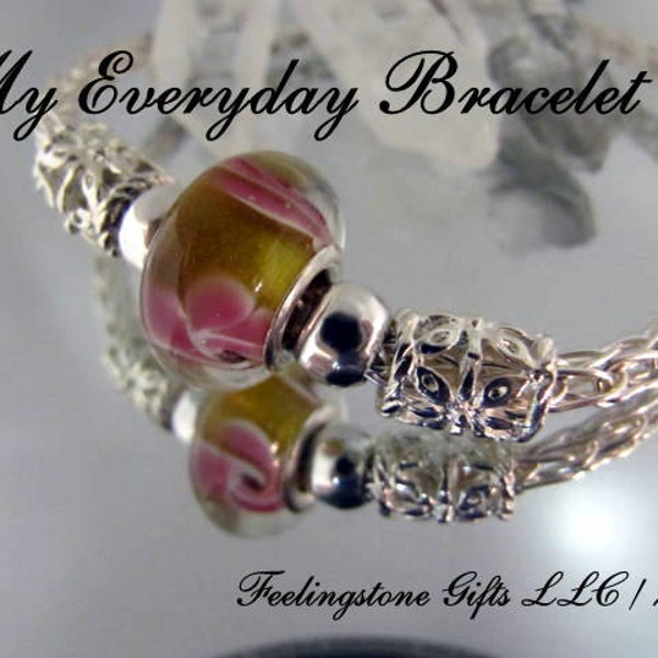 My Everyday Bracelet, Instant Download PDF Tutorial,Free Gift Tutorial, Wire Wrapping,Viking Weave, Single Knit,