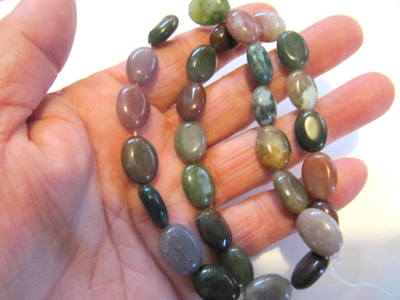 10 Opalite Moonstone Oval Beads 10 x 14mm