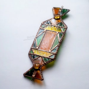 Stained glass Pendant. Suncatcher. Sweet II. Candy II. Home decor. Window decor. Stained Glass. Handmade. DizArtEx.