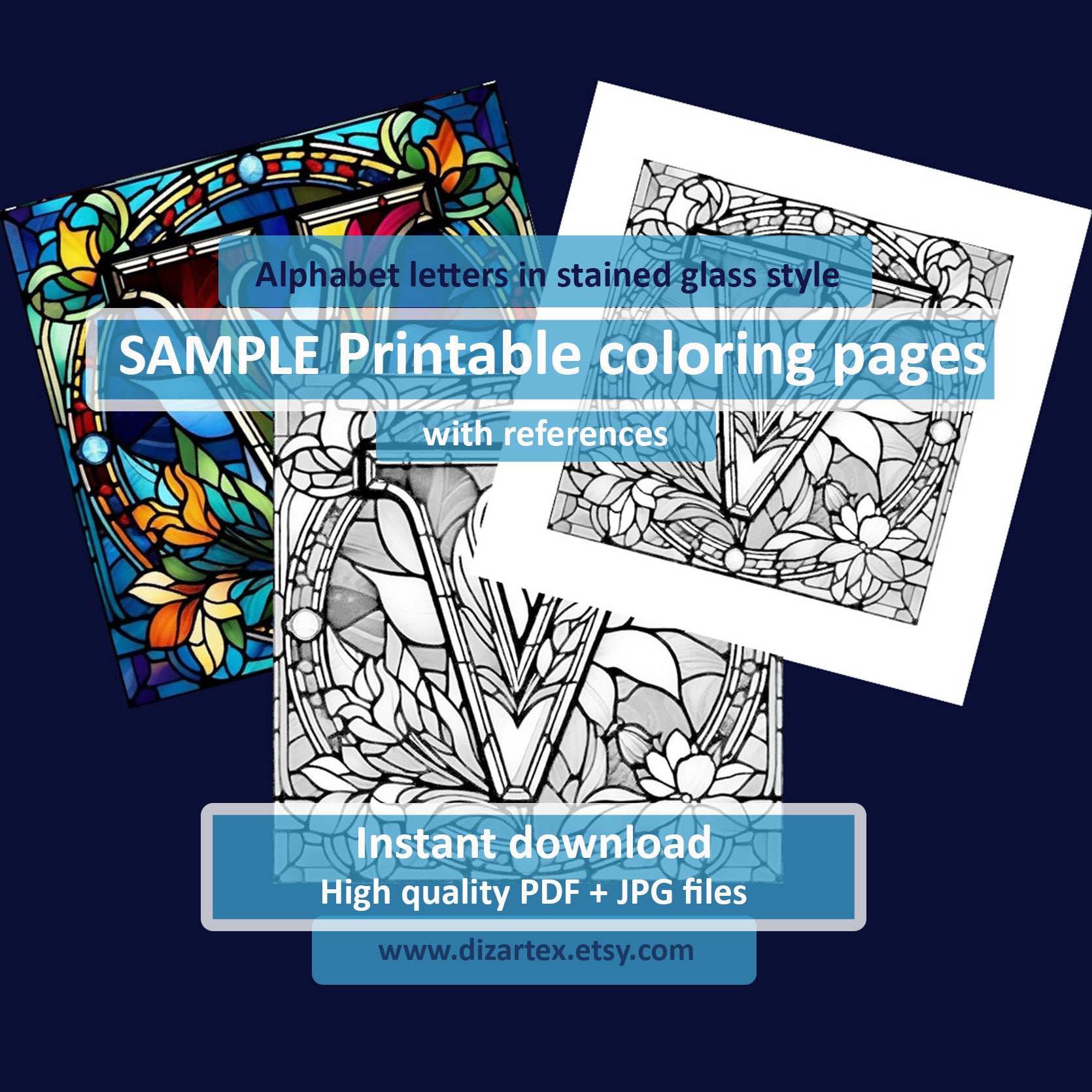 References For Coloring 4 Alphabet T U V W Letters Coloring Pages With References, Stained ...
