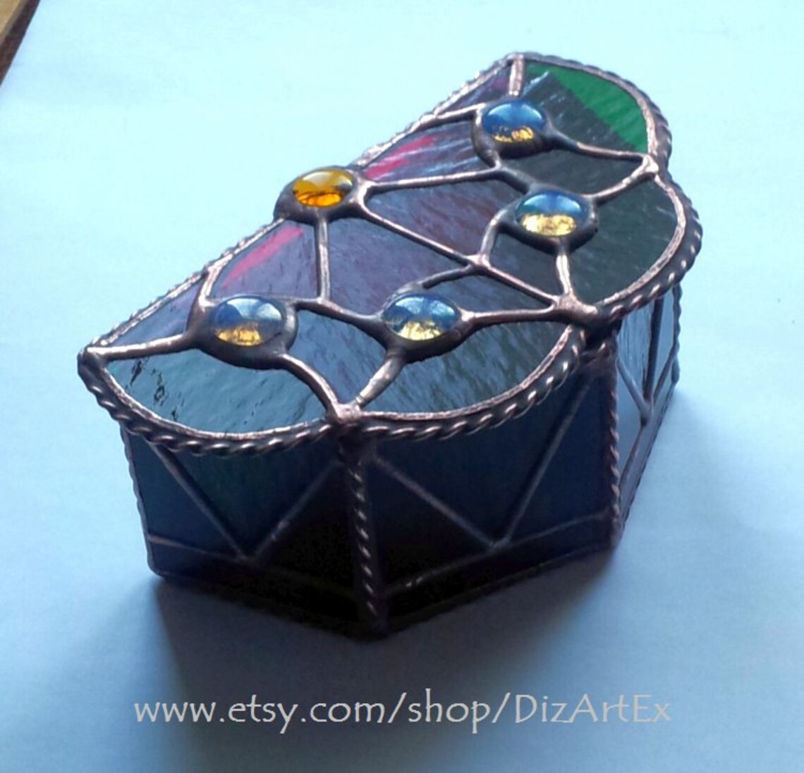 Stained Glass Box. Flowerbox of Stained Glass Handmade Box Etsy