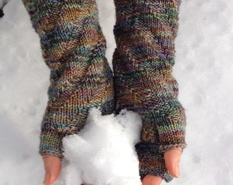 Remolino Spiral Fingerless Gloves Knitting **Pattern** in English and Spanish