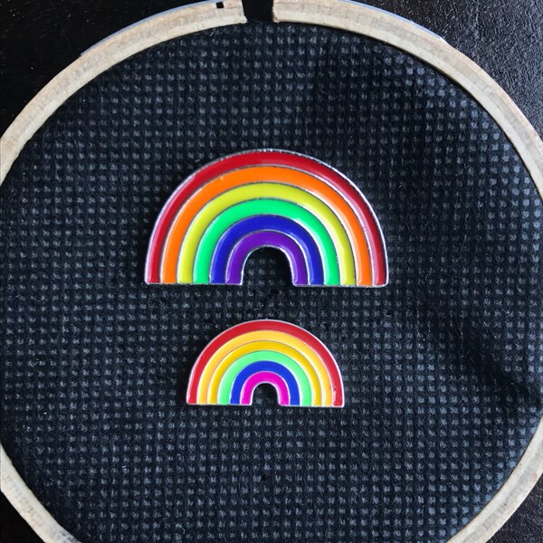 Rainbow pin - Enamel pin - [ships from US] -  gay pride pin - unicorn enamel pin - pins and patches -  rainbow enamel pin - rainbow hat pin
