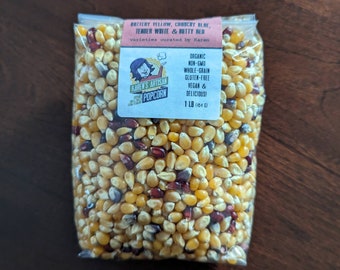 1 lb Gourmet Popcorn Kernel Mix - Made in Vermont - From organic Vermont farms!