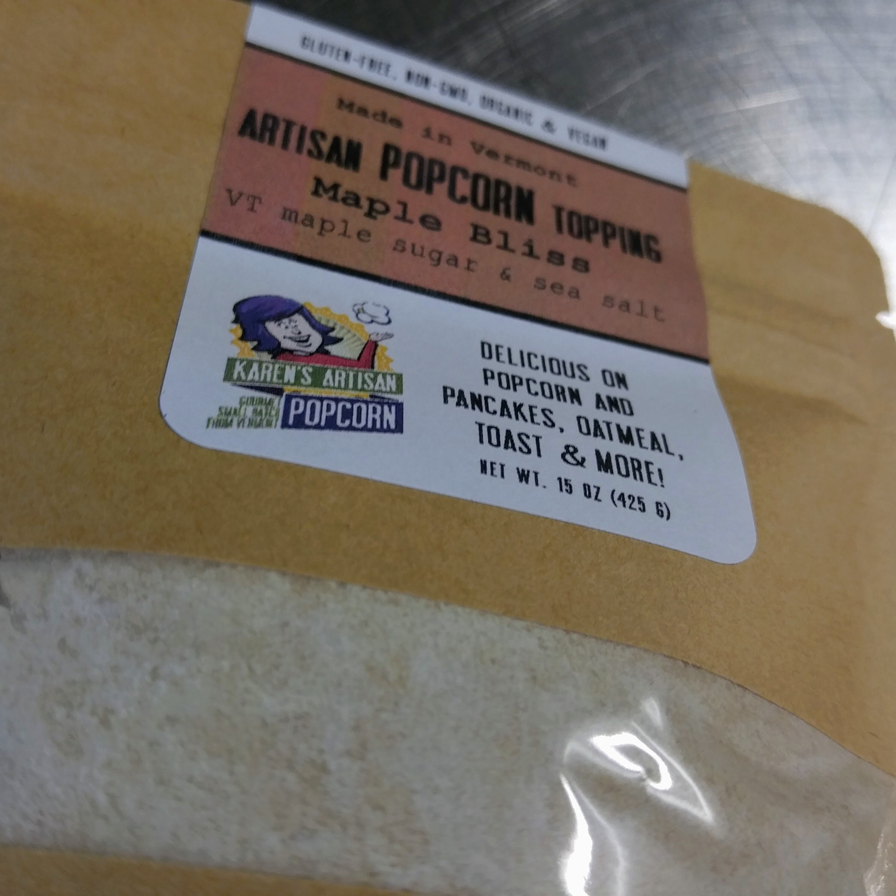 Gourmet Popcorn Toppings Handcrafted in Vermont by Karen Herb or Maple