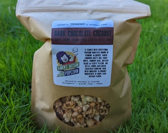 Dark Chocolate Coconut - 1 Gourmet Popcorn Bag - Made in Vermont