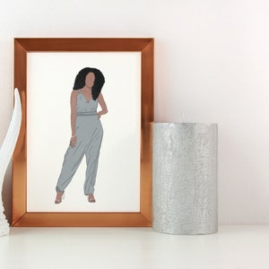 Strong Woman Art | Mid Century Modern Wall Art | Instant Download | Printable Wall Art | Abstract Woman Artwork | Minimalist Wall Art