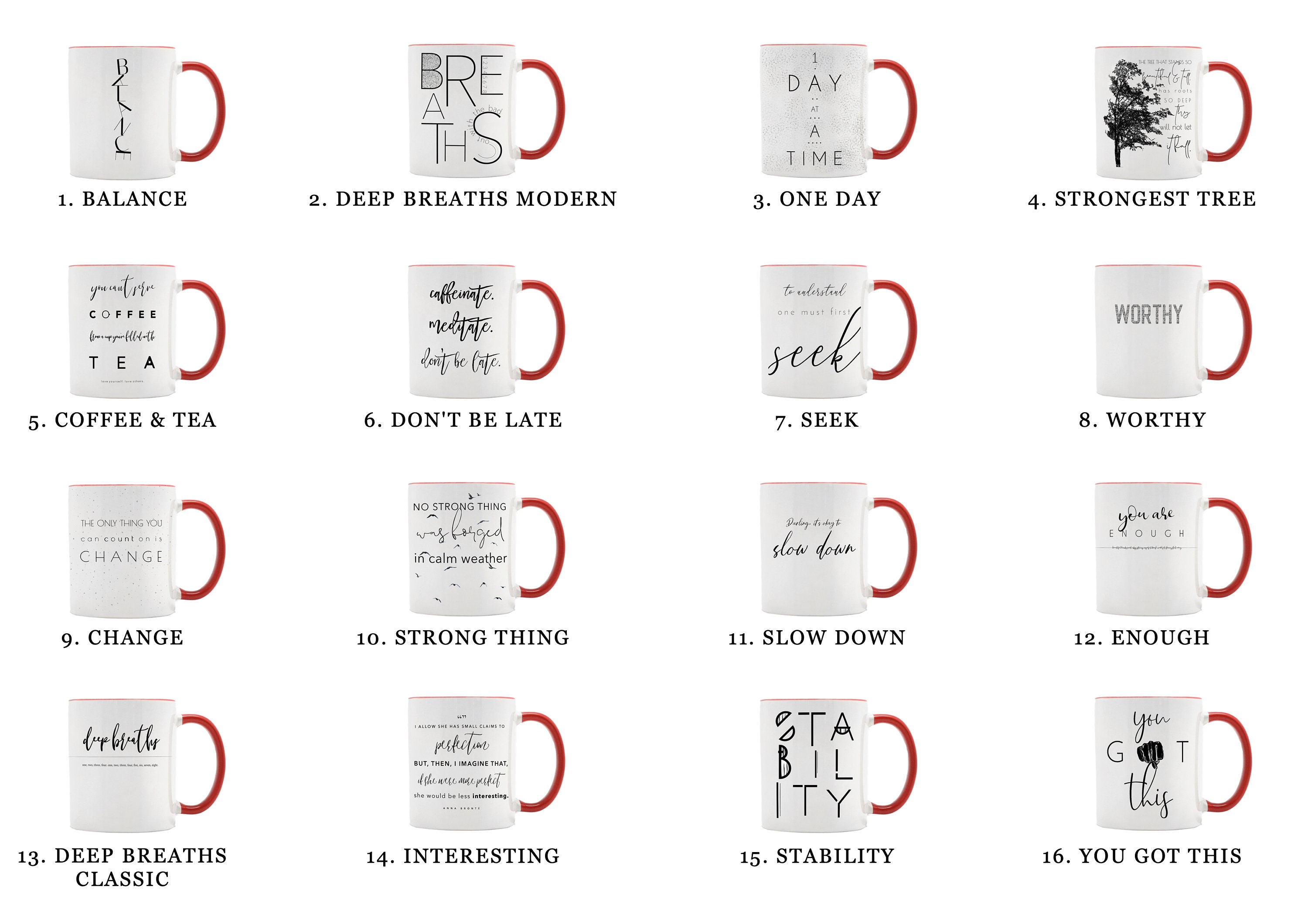 Coffee Mugs Set Pick Your Design Mug Set Custom Mugs Set Ceramic Coffee