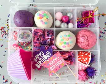 Birthday Play Dough Kit, Birthday Sensory Kit, Birthday Playdough Kit, Playdoh Kit, Sensory Bin, Sensory Play