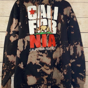 Upcylced California acid washed hoodie