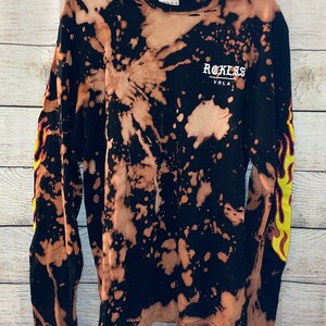Upcycled Young & Reckless distressed shirt
