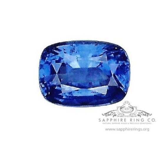 2.05 ct No Heat Ceylon Blue Sapphire Cushion Cut GIA Certified
