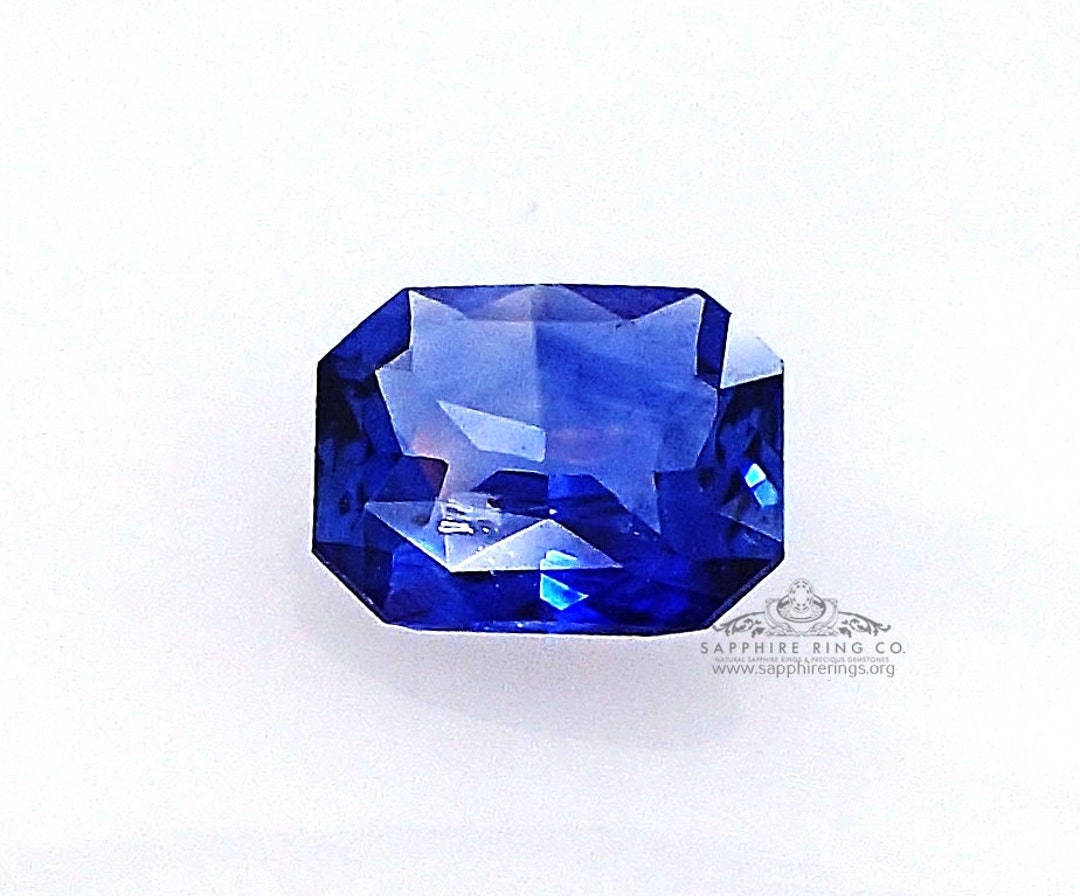 1.45 Ct Emerald Cut Ceylon Natural Sapphire GIA Certified - Etsy