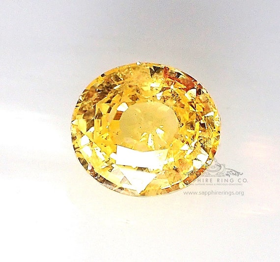 6.13 ct Unheated Yellow Ceylon Sapphire Oval Cut & GIA Certified