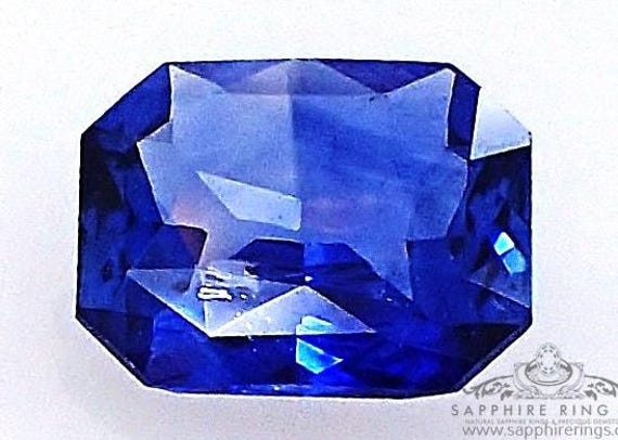 1.45 ct Emerald Cut Ceylon Natural Sapphire - GIA Certified