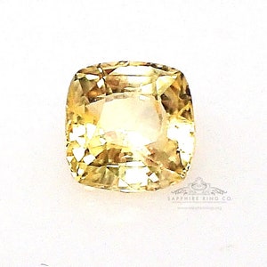 2.14 ct Unheated Yellow Ceylon Sapphire Cushion Cut, GIA Certified