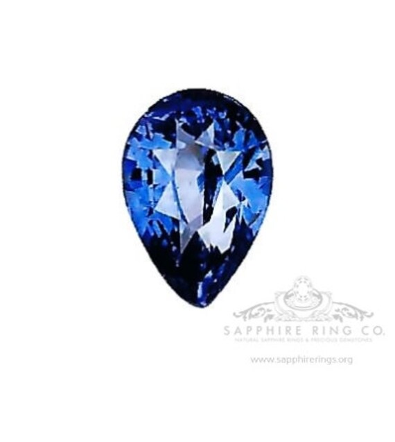 2.82 ct Untreated Sapphire, GIA Certified Pear Cut Natural Mined Blue Sapphire