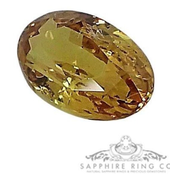 Yellow 1.62 ct Oval Cut Sapphire Untreated No Heat GIA Certified