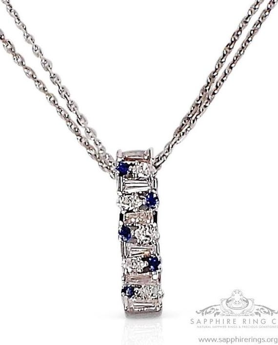 Diamond & Sapphire Necklace 18kt