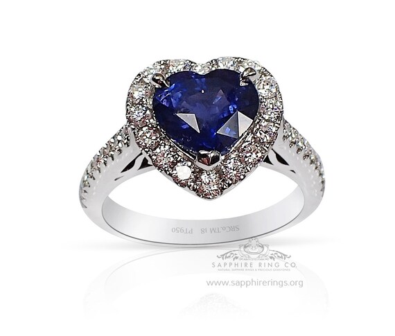 Platinum ceylon sapphire ring best sale price