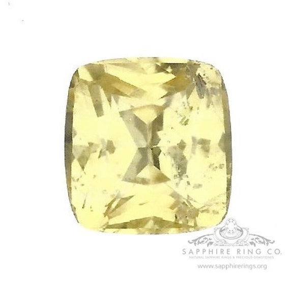 4.13 ct Unheated Yellow Ceylon Sapphire in a Cushion Cut, GIA Certified