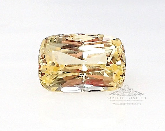 2.65 ct Unheated Yellow Ceylon Sapphire, Cushion Cut GIA Certified