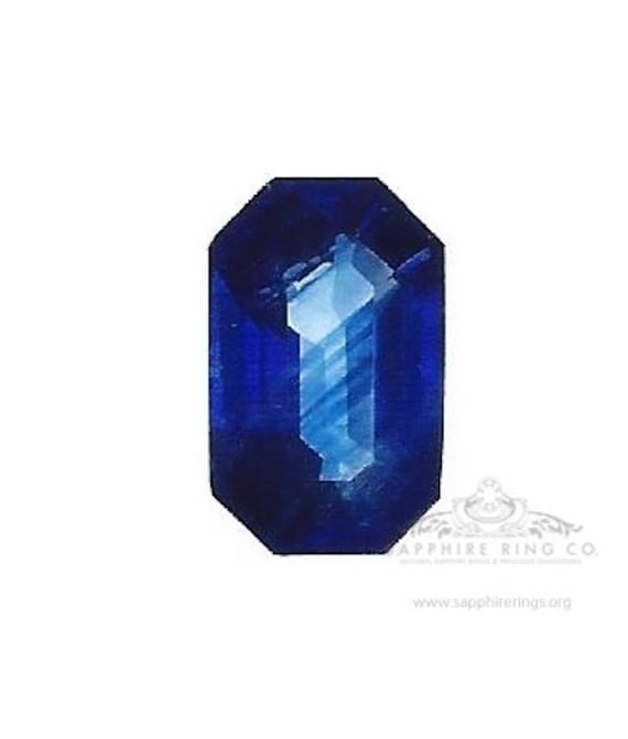 2.64 ct GIA Certified Natural Sapphire, Emerald Cut Ceylon Royal Blue Sapphire