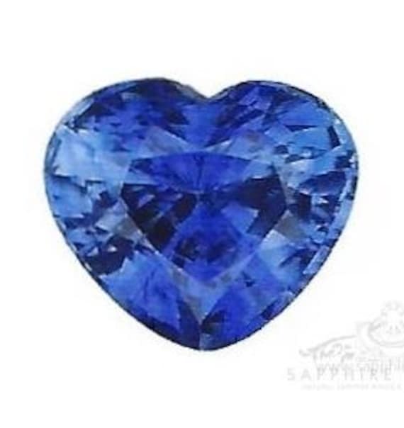 1.38 ct Heart Cut Sapphire, GIA Certified Natural Ceylon Sapphire