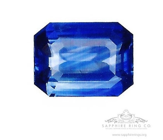 5.02 carat Natural Ceylon Sapphire Emerald cut GIA Certified Origin