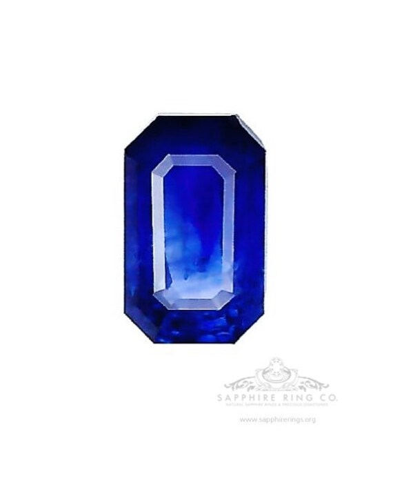 5.16 ct Emerald Cut Natural Ceylon Sapphire GIA Certified With Origin