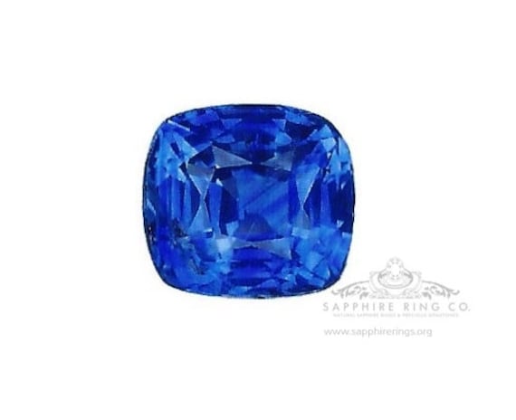 2.07 ct Unheated Sapphire, Cushion Cut Ceylon Blue Natural Mined Sapphire GIA Certified