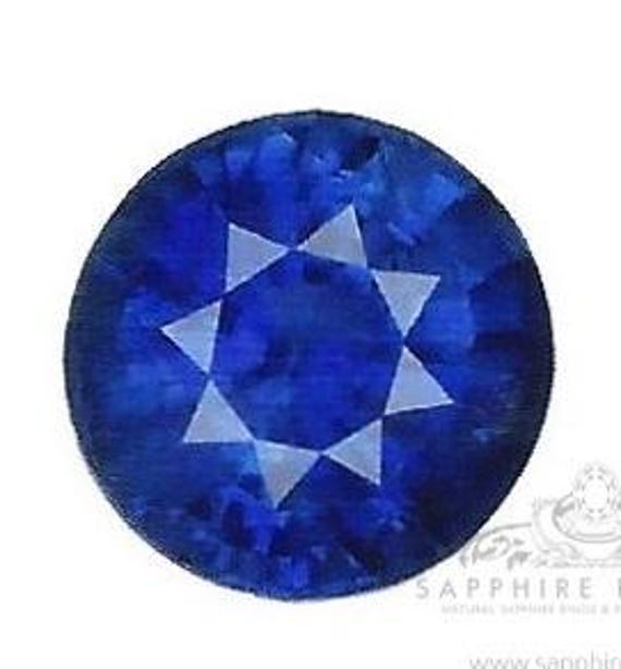 1.53 ct Vivid Blue Round Cut Sapphire, GIA Certified Brilliant Cut Ceylon Loose Sapphire