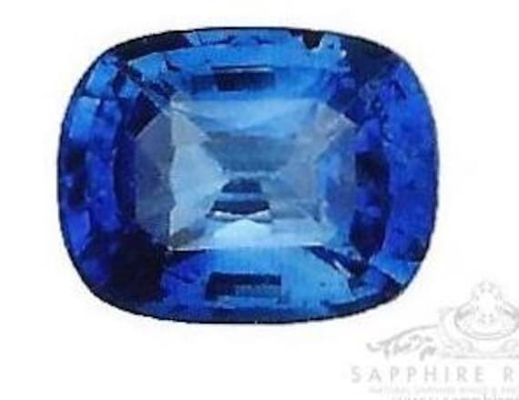 Natural Rich Blue Sapphire, 1.76 ct Cushion Cut Ceylon GIA Certified