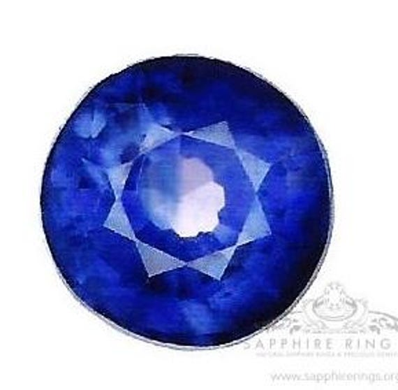 Round Cut Natural Sapphire, 1.40 ct Royal-Vivid Blue GIA Certified
