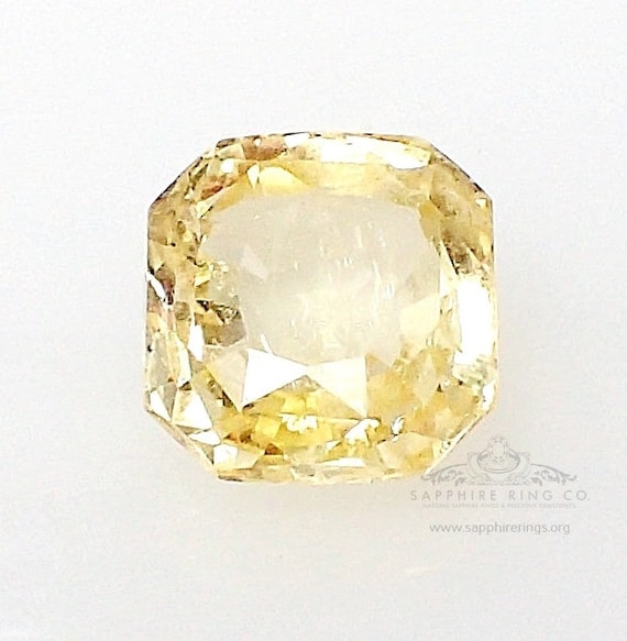 3.07 ct Unheated Yellow Ceylon Sapphire Cushion Cut GIA Certified