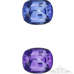 Color Change Sapphire, 1.75 ct Cushion Cut Ceylon Sapphire GIA Certified