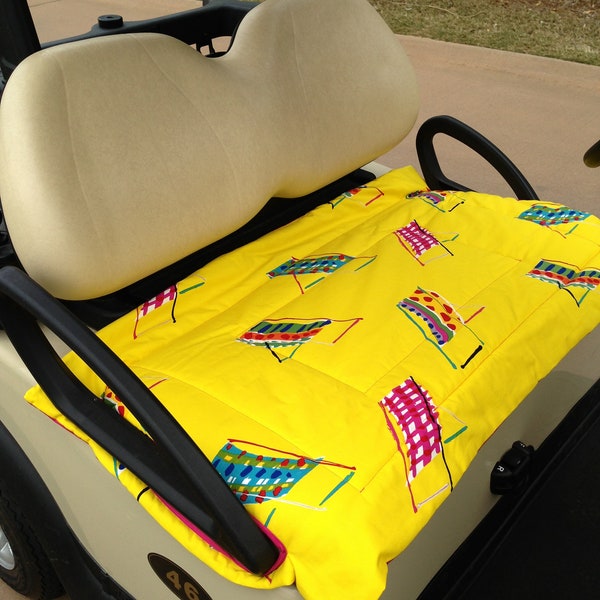 Beachy Fabric by Alexander Henry Designer GOLF Cart SEAT COVER Makes a Great Gift for a Beach Homeowner or Golfer, a Golf Tournament Prize!