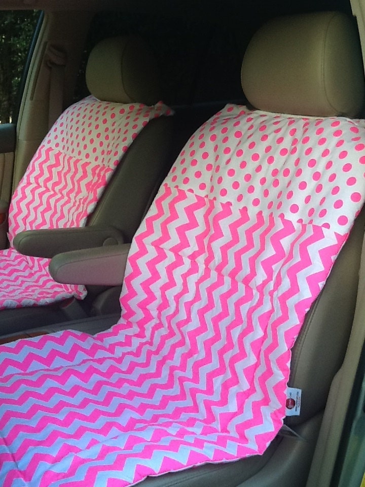 Designer Reversible Neon Pink/White CAR SEAT COVER a Great Etsy