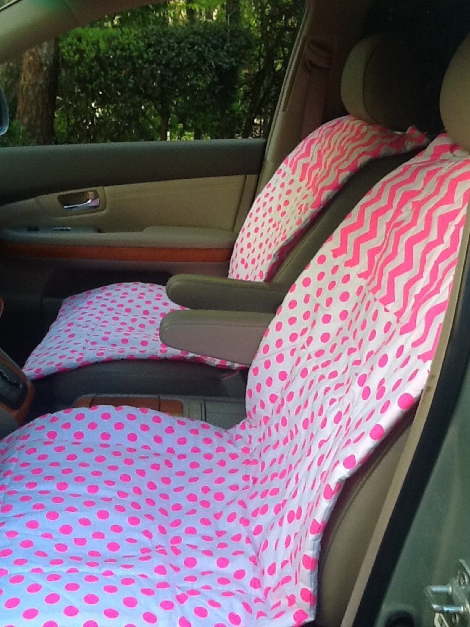 Designer Reversible Neon Pink/White CAR SEAT COVER a Great Etsy