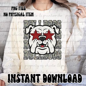 Camo Bulldog Mascot Digital Download | PNG File