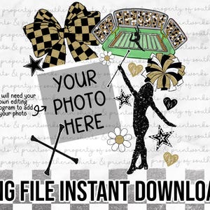 Gold Majorette Photo Frame Digital Download | PNG File