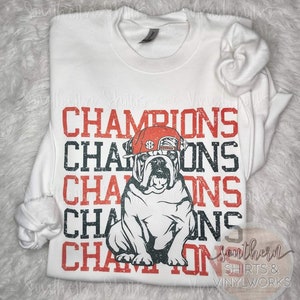 White Georgia Champions Sweatshirt