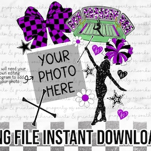 Purple Majorette Photo Frame Digital Download | PNG File