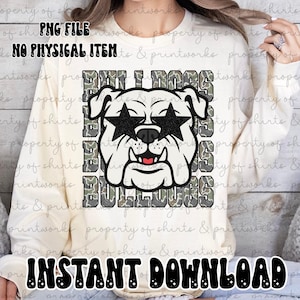 Camo Bulldog Mascot Digital Download | PNG File