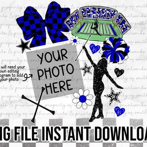 Royal Blue Majorette Photo Frame Digital Download | PNG File