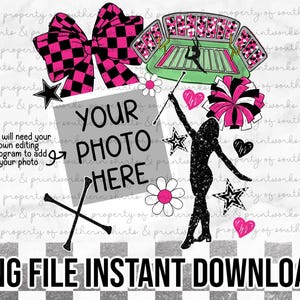 Pink Majorette Photo Frame Digital Download | PNG File