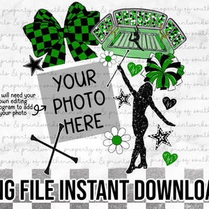 Green Majorette Photo Frame Digital Download | PNG File