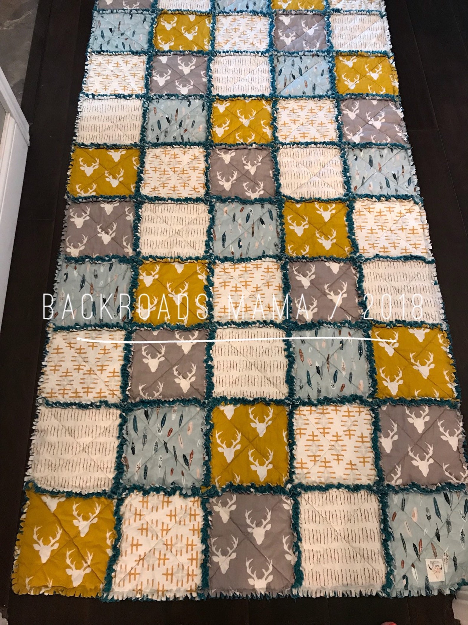 RV Bunk House Quilt Custom Made Bunk Bedding Rag Quilt Etsy