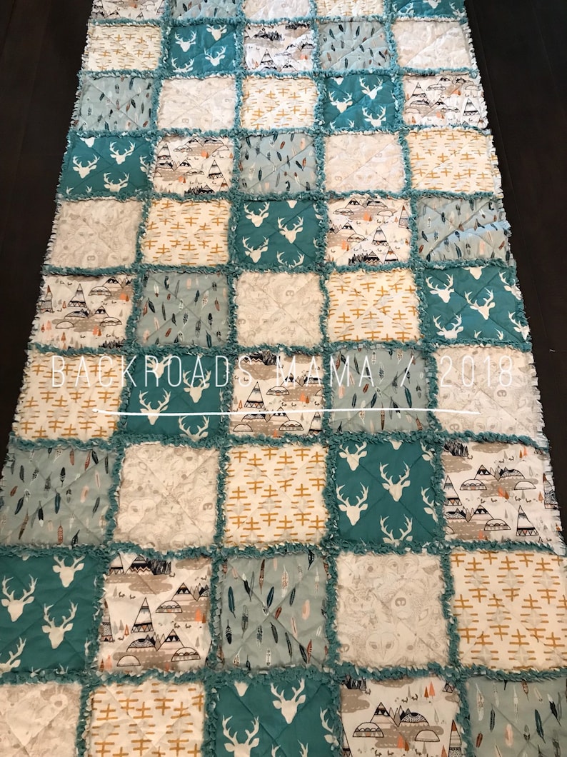 RV Bunk House Quilt Custom made bunk bedding Rag Quilt Etsy