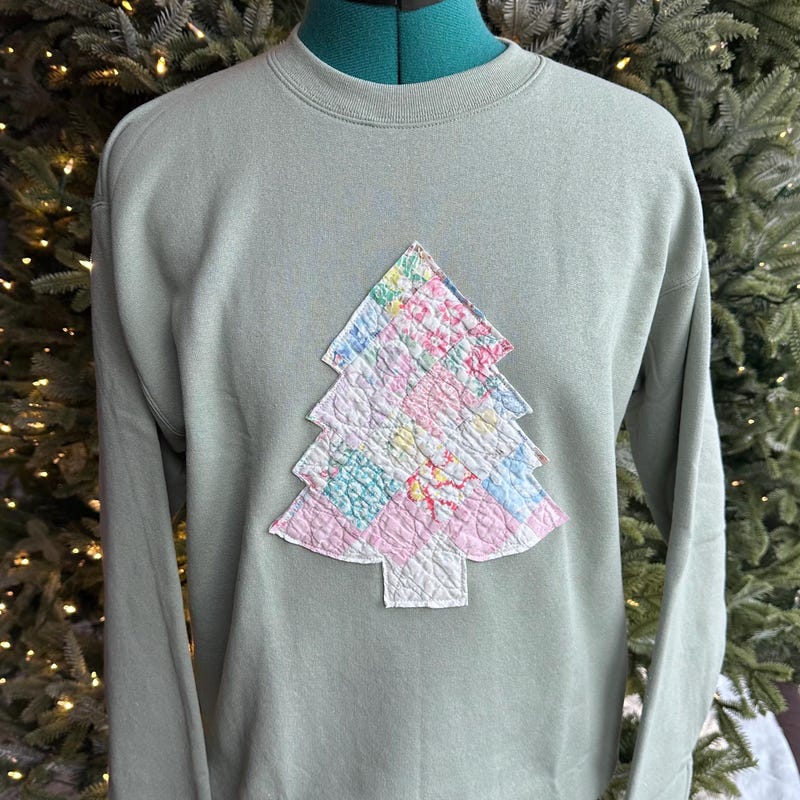 Quilt Christmas Tree Sweatshirt